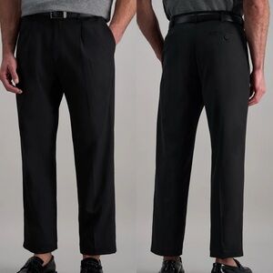 Haggar Cool Right Performance Flex Pleated Black Dress Pants Men’s W36 L30